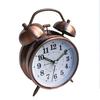 Stylish 4 Inch Night Light Alarm Clock With Silent Quartz Movement In Elegant Copper Finish
