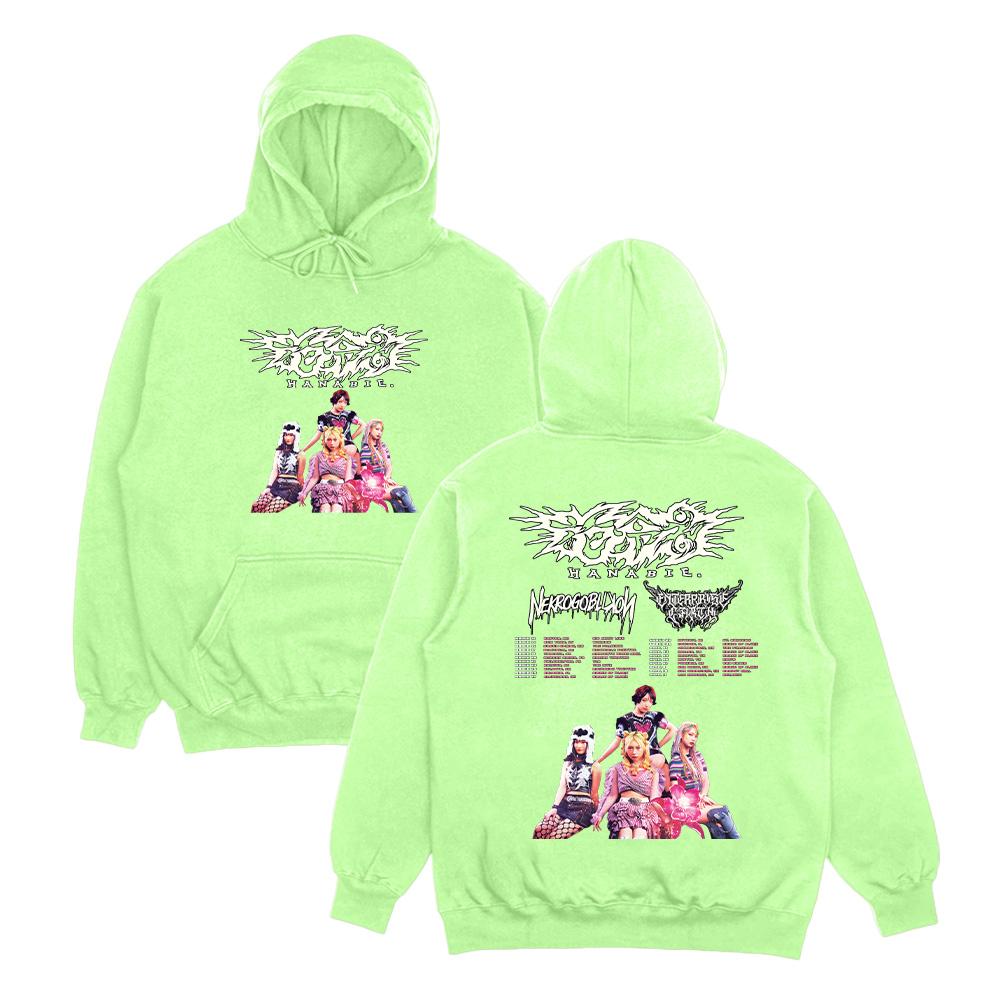 Hanabie.2026 Tour Mikiny Hanabie Dívčí skupina Metalový Merch Streetwear Pánské Dámské Retro Estetické Mikiny Ležérní Unisex Mikina