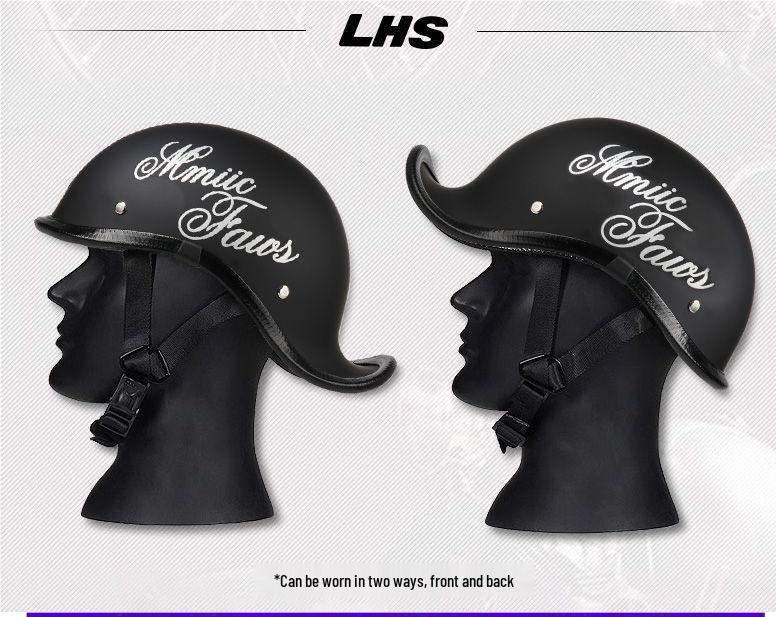 G3F Retro Japanischer Aufgebogener Heckhelm: Herren- & Damen-Cruiser-Helm für Radfahrer