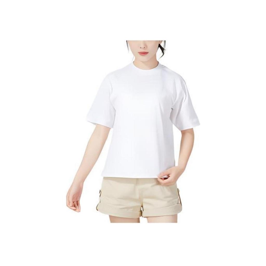 Puma Her Tee Logo Print Loose Fit Short Sleeve T-Shirt Women Tops White 676650-02