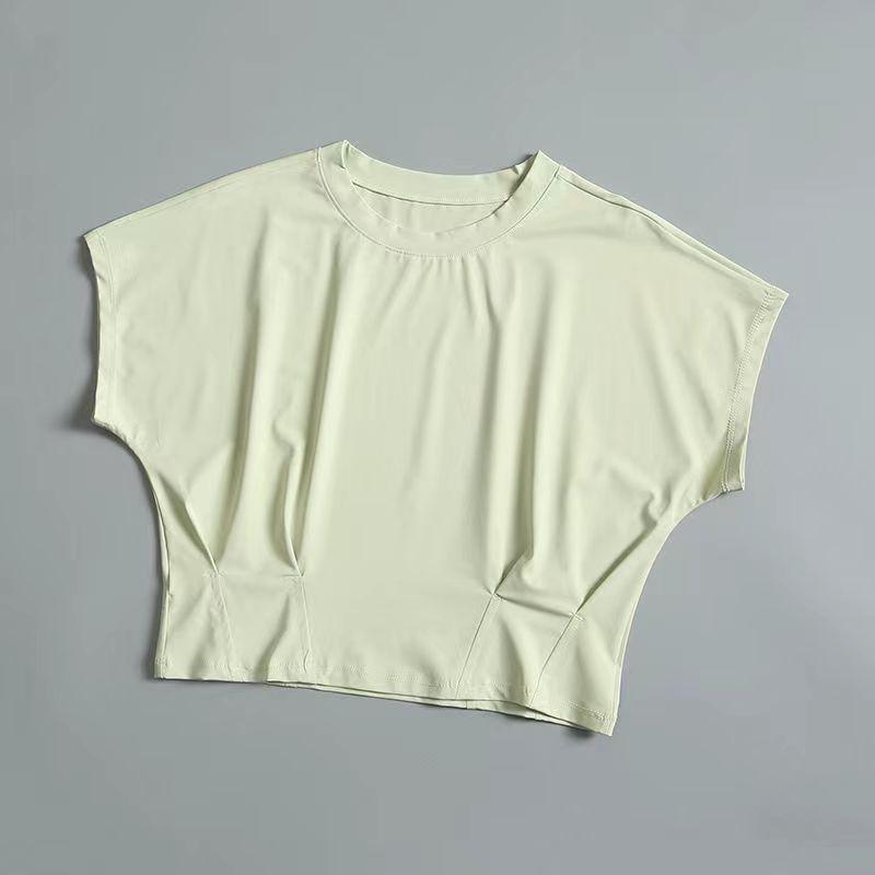 

Женская летняя фитнес футболка быстросохнущая приталенная с круглым вырезом и коротким рукавом для йоги M