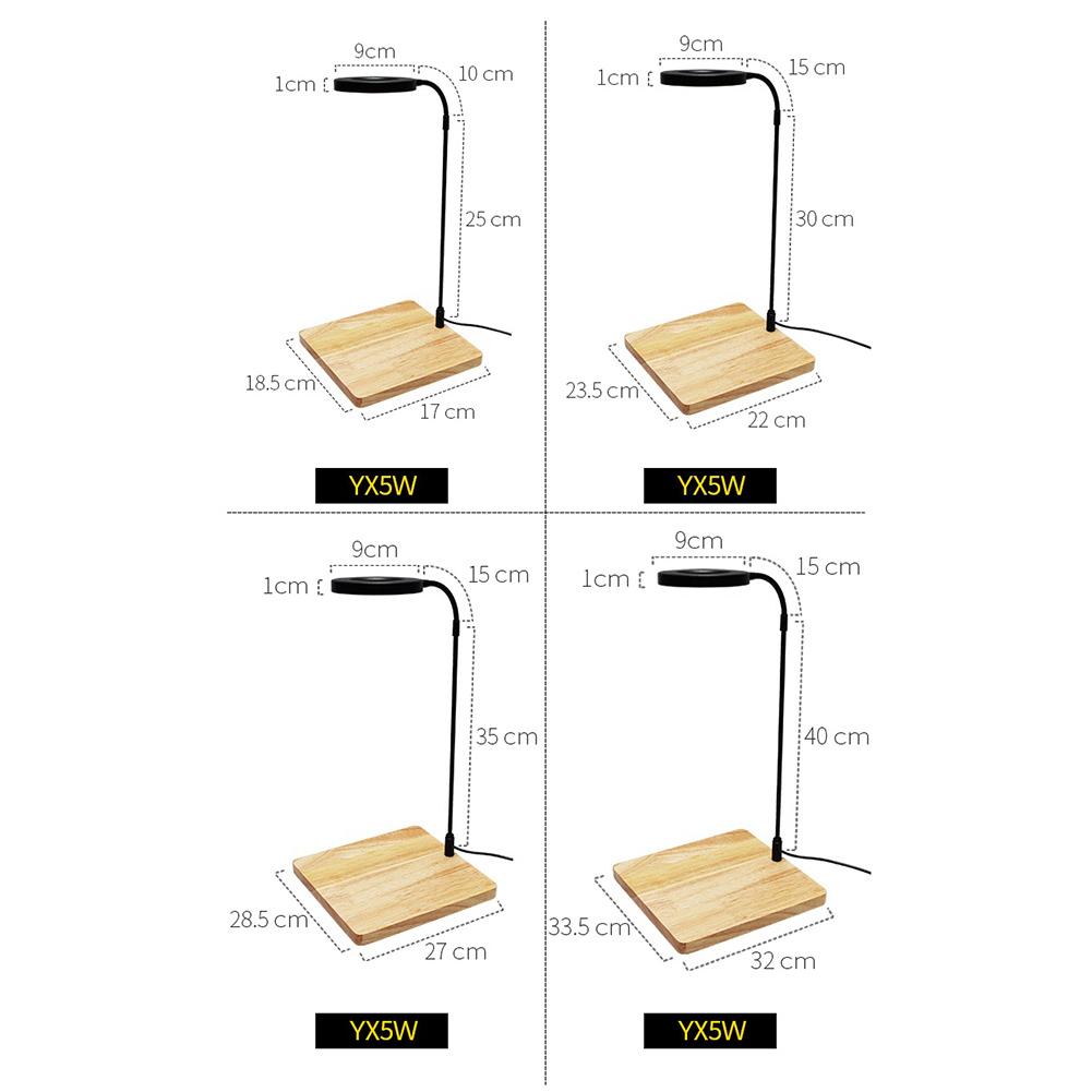 10W Dimmable LED Aquarium Light with Timer and USB Plug, 3000K Warm White 6000K Cold White Fish Tank Plant Grow Lamp with Base
