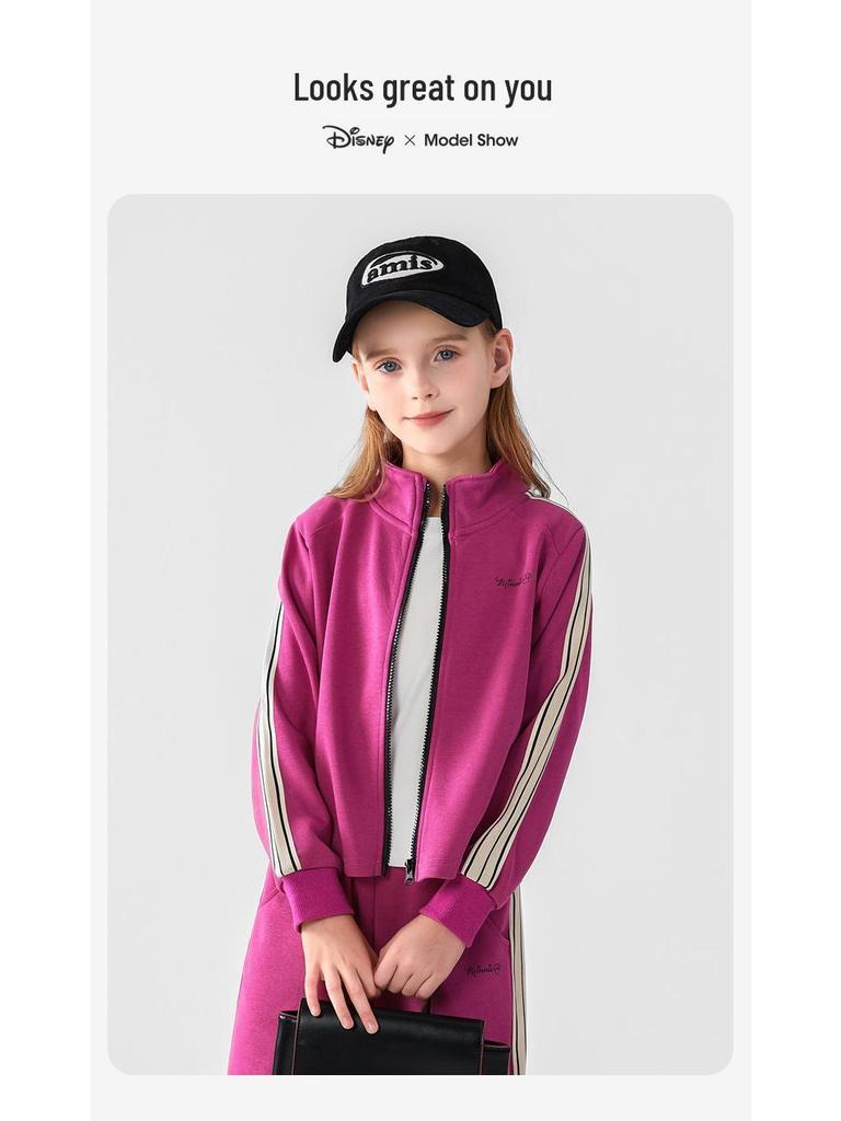 Φθινοπωρινό Αθλητικό Σετ για Κορίτσια Slim-Fit με Χρωματικές Μπλοκ - Άνετο Δύο Τεμαχίων με Πλαϊνές Ρίγες για Μεγάλα Παιδιά