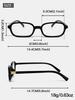 1Pc European and American Classic Trendy Square-shaped Compact Glass Frame Eyeglasses Fashionable Eyeglasses for Men and Women