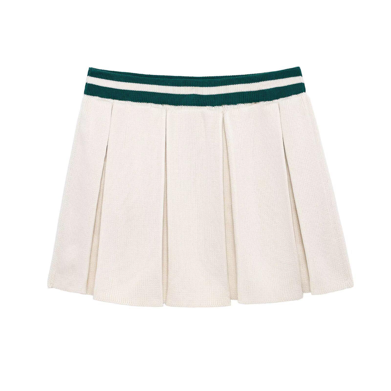 

Комплект женский пуловер с отложным воротником и плиссированная мини-юбка TAOP&ZA L