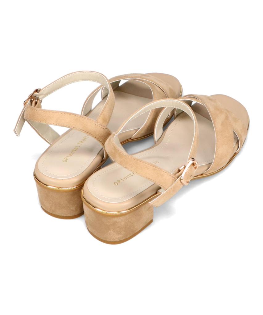 Oriental Traffic Sandals with Chunky Adjustable Comfortable To Walk and Secure Vivid Feminine Square Metallic One Sizes Women's Heels, Straps, In,