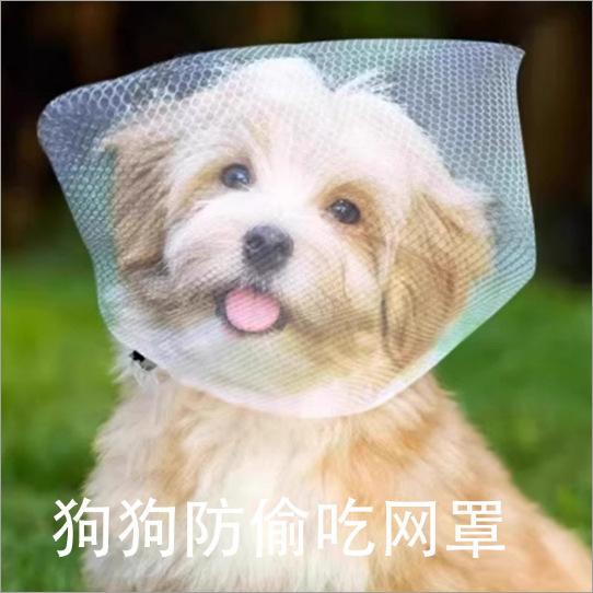 Pet Mesh Head Cover for Dogs Anti-Eating Stray Headgear Breathable Portable Outdoor Walking Muzzle Sleeve Pet Accessory