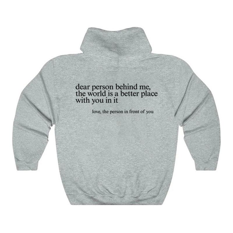 Damen Oversized Hoodie mit Fleece-Futter, Buchstaben-Slogan-Print, Kängurutasche und Kordelzug.