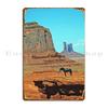Monument Valley Us Johnford Spoint With Horse Metal Plaque Poster Character Cinema Wall Mural Garage Decoration Tin Sign Poster