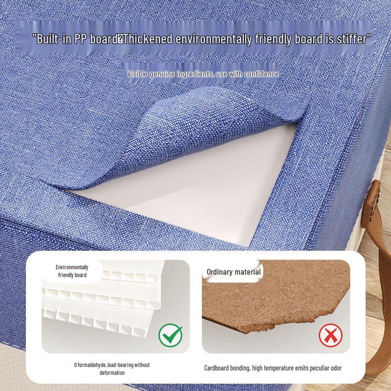 Bonny Home Large Foldable Fabric Clothes Storage Bins - 3 Pack