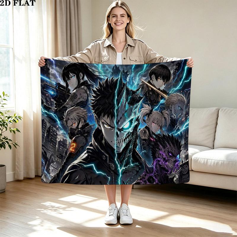 Kaiju no 8 Flanelldecke mit Aufdruck Hohe Qualität Warm Bequem Decke für Alle Jahreszeiten Perfekt für Geschenke Heimdekoration