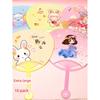 Large and Sturdy Cartoon Fan, Plastic Fan, Student Hand-Held Fan, Portable Summer Large Palm Leaf Fan