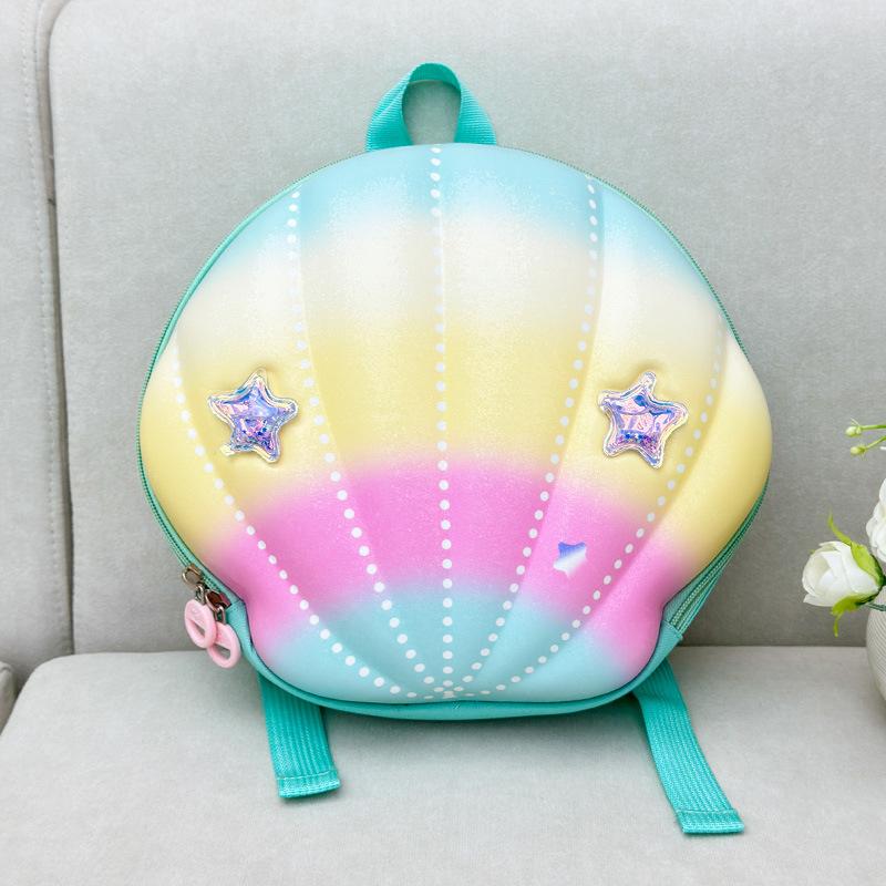 

Школьный рюкзак мультяшный рюкзак в форме ракушки милый рюкзачок в иностранном стиле маленький школьный рюкзак рюкзак-яичная скорлупа зелёный