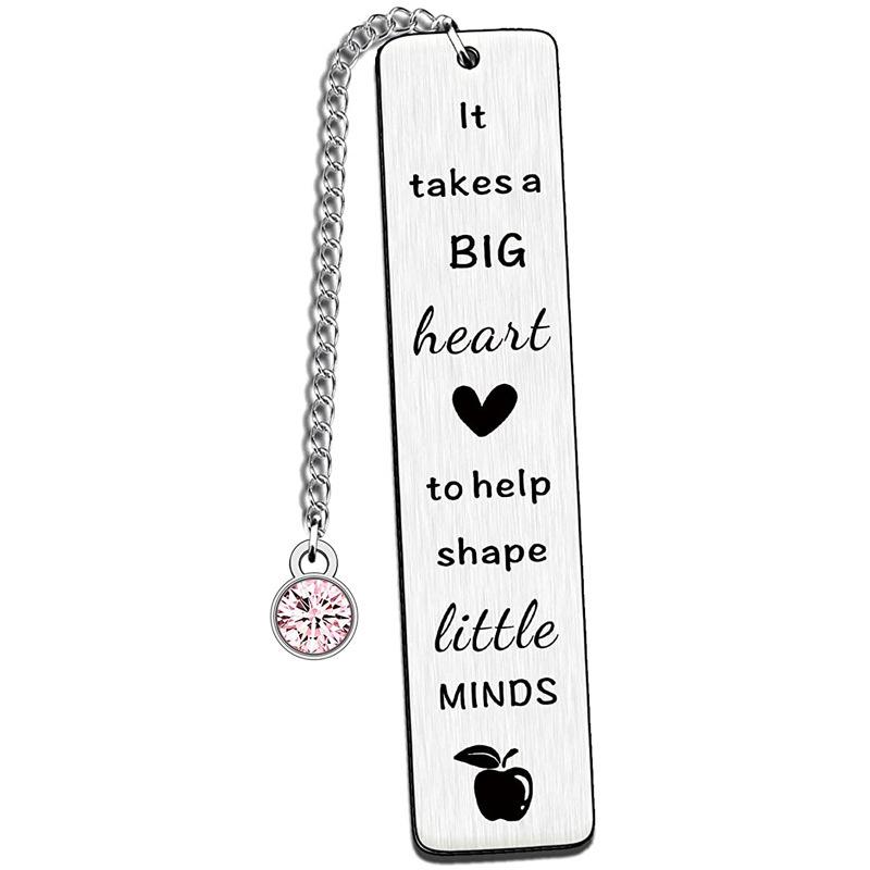 Edelstahl Metallblatt Anhänger Lesezeichen Student Lehrer Geschenk Lesen Zuhause Lesezeichen Lernen Zubehör Lehrertagsgeschenk