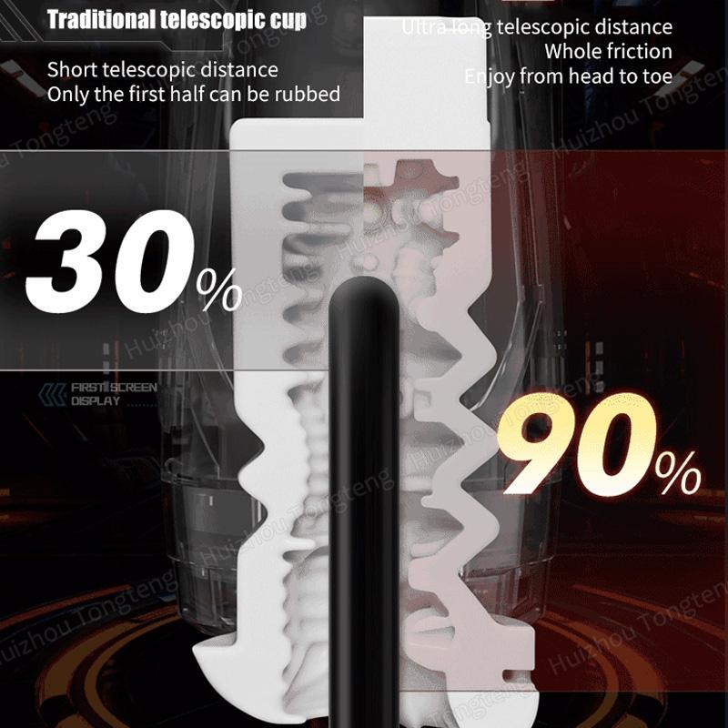 Male Telescopic Heated Sucking Masturbation Cup Pocket Pussy Blowjob Sex Machines Toy Adult Goods For Men Vagina Masturbator 18