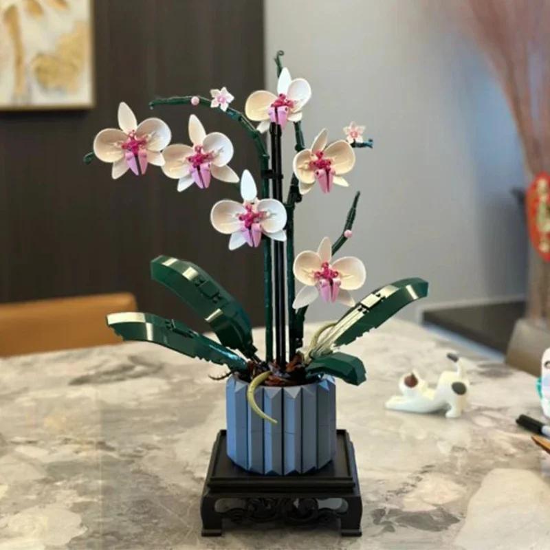 608pcs Bouquet Orchid Building Blocks Set   Assembled Building Blocks Toy Giving Gifts Girlfriends 10311