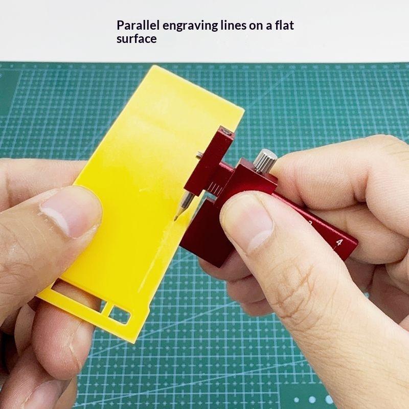 1Pc Model Equidistant Scribing Ruler Isometric Parallel Line Ruler Contour Creation Tool Positioning Scale Auxiliary Ruler Tools