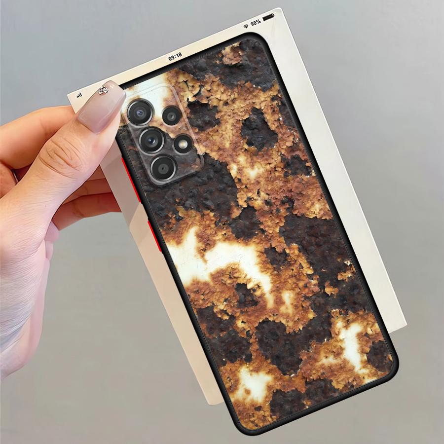 Retro Rust Design Soft Cover Case for Galaxy A32 A73 A25 A26 A21 A52 A71 A22 A31 A36 A72 A23 A56