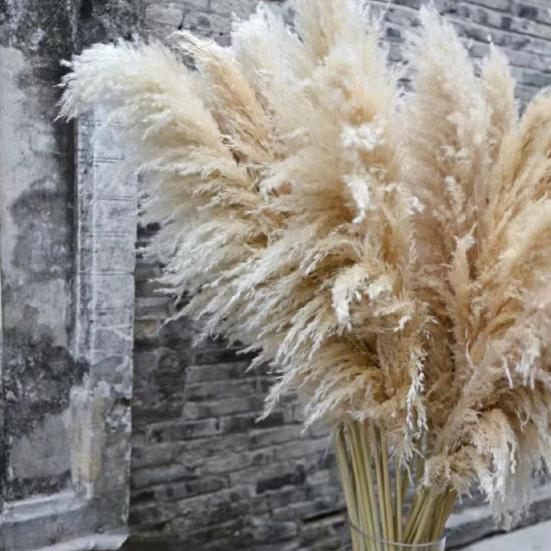 1/2/3/4/5Pcs Artificial Pampas Grass Bohemia Realistic Fluffy Fake Dried Grass Home Office Wedding Party Table Centerpiece Boho Decor
