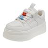 Platform white shoes women's 2025 spring new versatile casual sports board shoes popular niche big design bread shoes