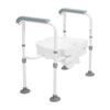 Raised Toilet Seat with Handles High Stability Stainless Steel Toilet Seat Risers for Seniors Pregnant Woman