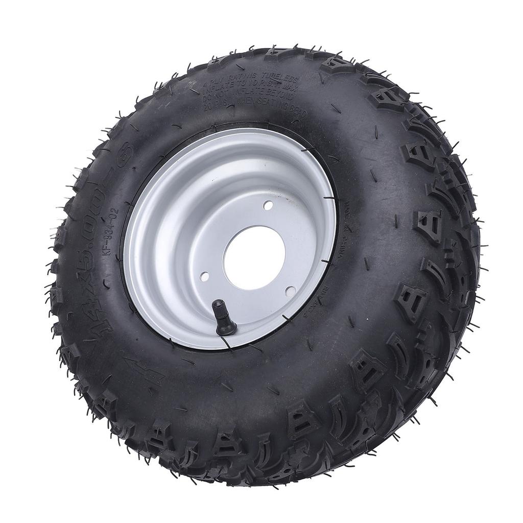 14x5.00 6 Tubeless Tire with Hub Explosion Proof 6 Inches Vacuum Tubeless Tyre for ATV UTV Quad Off Road Go Kart Golf