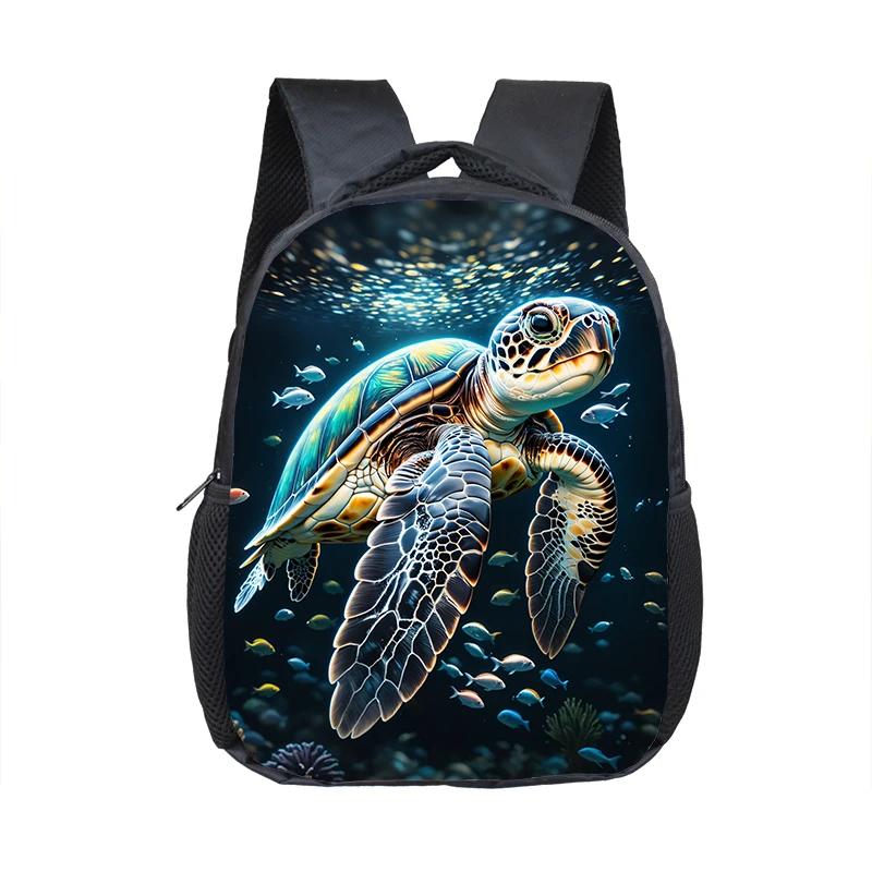 Dolphin / Turtle / Octopus/ Starfish Print Backpack for Children Marine Organism Schoolbags Toddler Kindergarten Daypack Bookbag