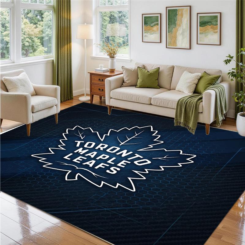 Toronto Maple Leafs Design Kristalfluweel Tapijt Zacht Decoratief Mat voor Slaapkamer Entree