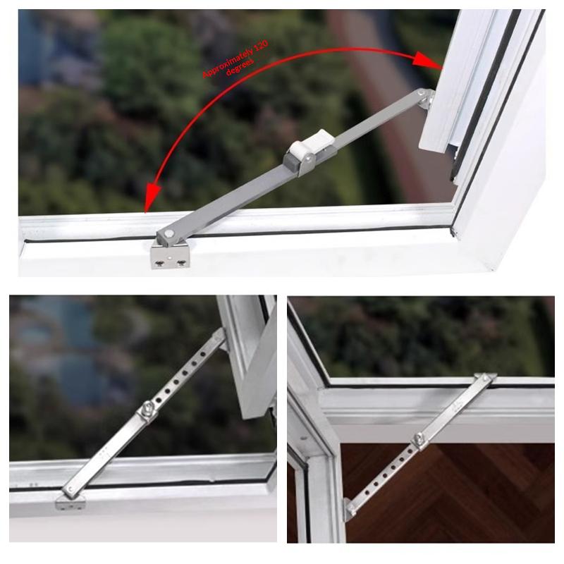 Supporto Telescopico Finestra 90 Gradi in Acciaio Inossidabile Limitatore Angolo Regolabile per Bagno