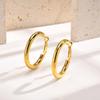 Stainless Steel Crescent Hollow Earrings Geometric Hoop Earrings for Women Chic Party Wedding Jewelry Gifts