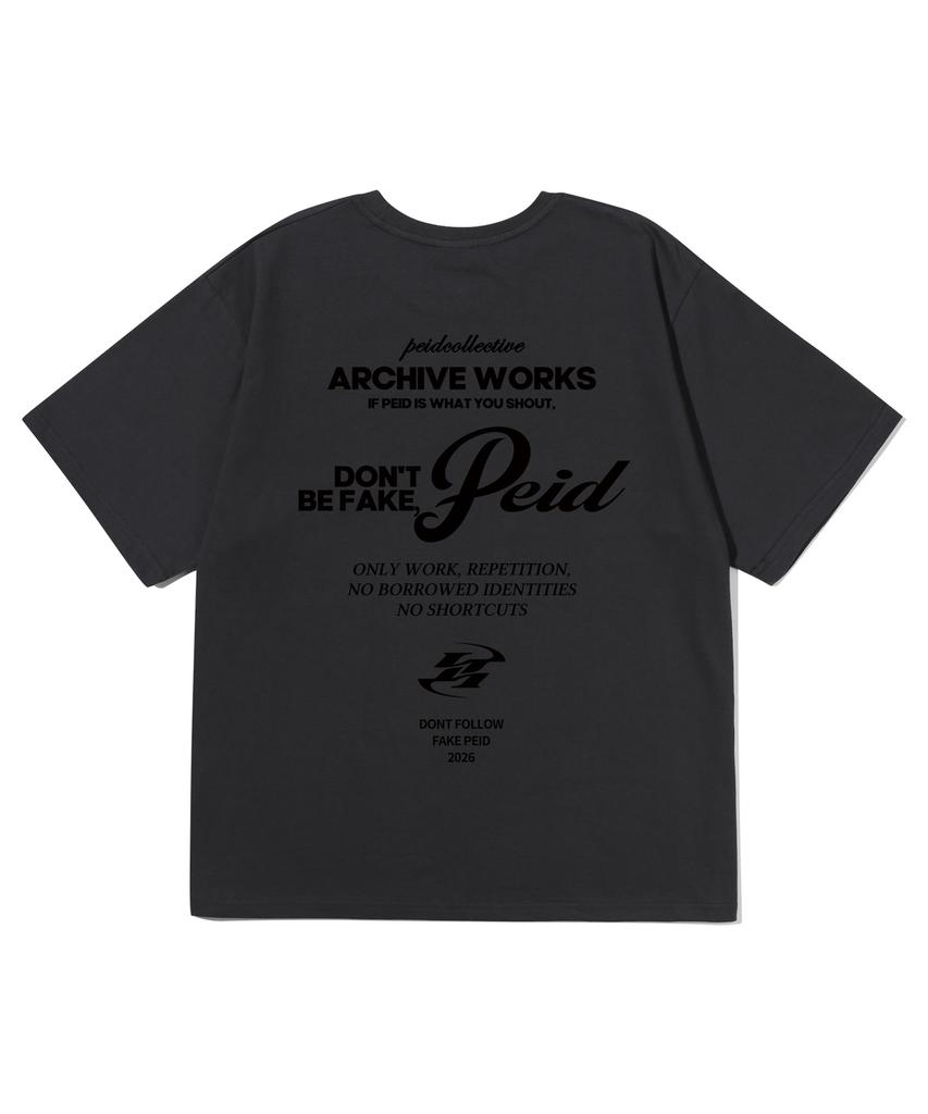 Peideu Pd Fake Short Sleeve T-Shirt Charcoal
