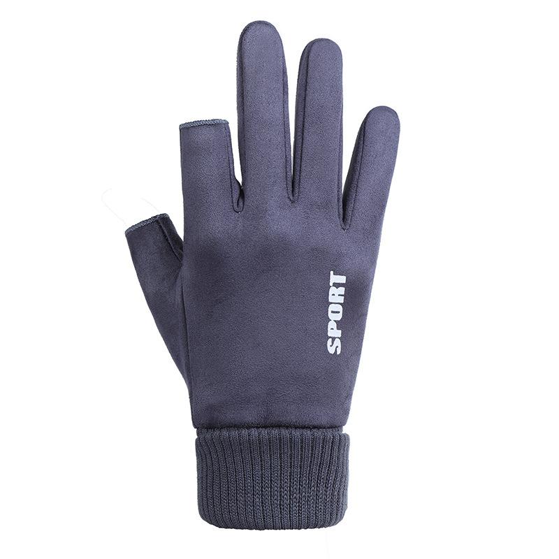 Herbst- und Winterhandschuhe für Damen und Herren Wildleder Paare Takeaway Radfahren Outdoor-Sport Plus Samt Touchscreen Warme Handschuhe
