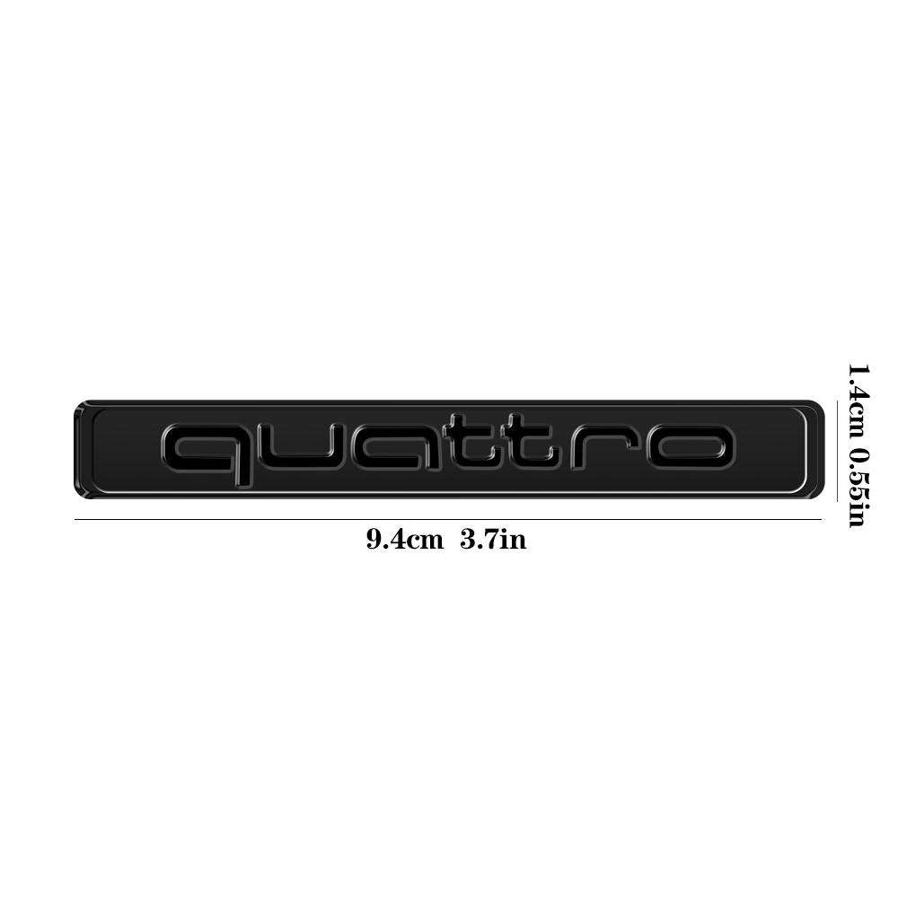 Car Styling Quattro Letter Logo Side Body Fender Trunk Sticker Decor For q2 A7 S1 B8 8P A3 A6 C7 Q7 Q5 Q3 Q2 Q1 Q2L A4 A5 A6L
