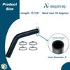 2" Gasoline Fuel Filler Neck Hose with 4 Clamps - 15 7/8" Length Gas Tank Hose Replacement (45 Degree)