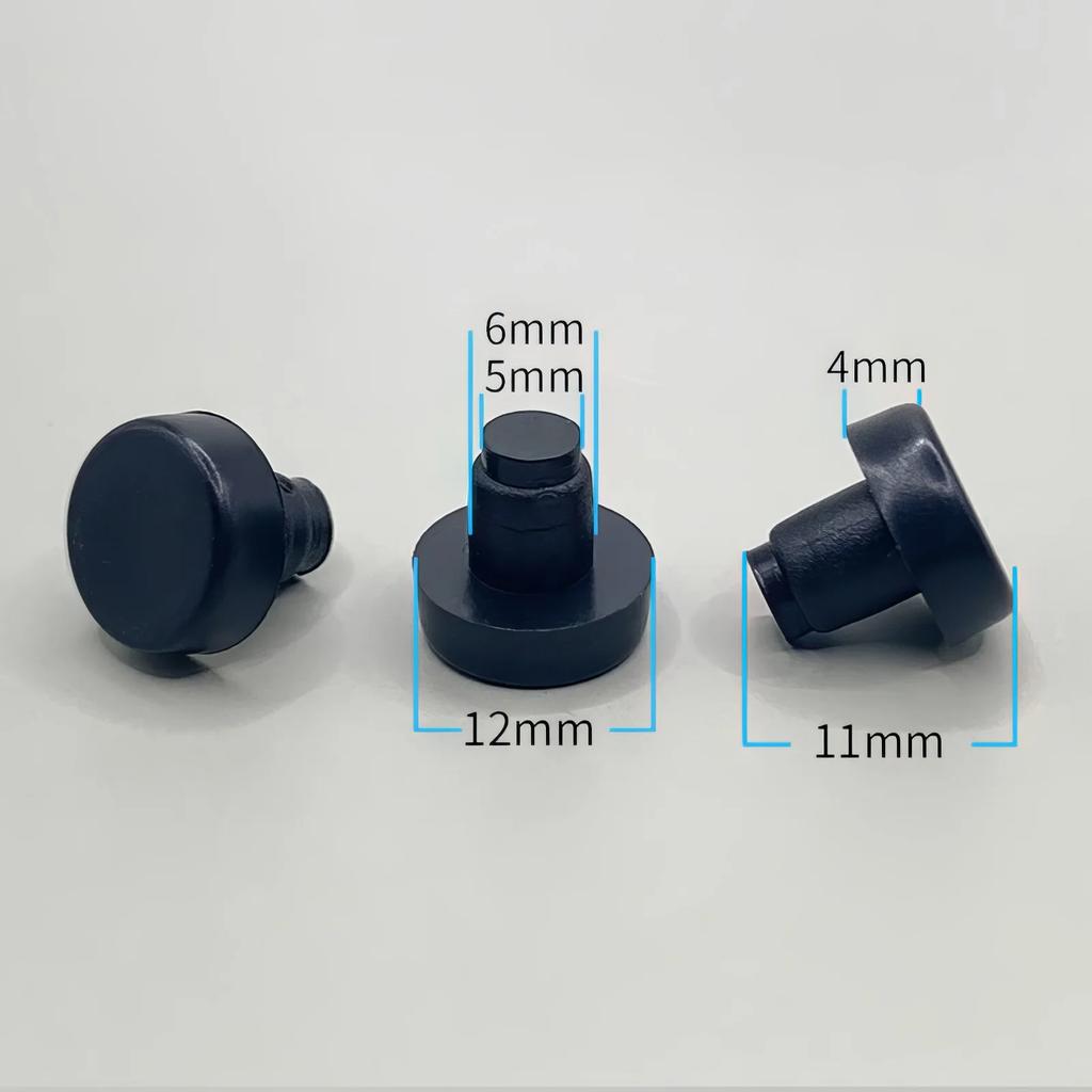 50Pcs M5 M6 Glass Top Table Furniture Embedded Bumper with Stem Rubber Screw Hole Plug Anti Slip Foot Pads Cabinet Door Grippers