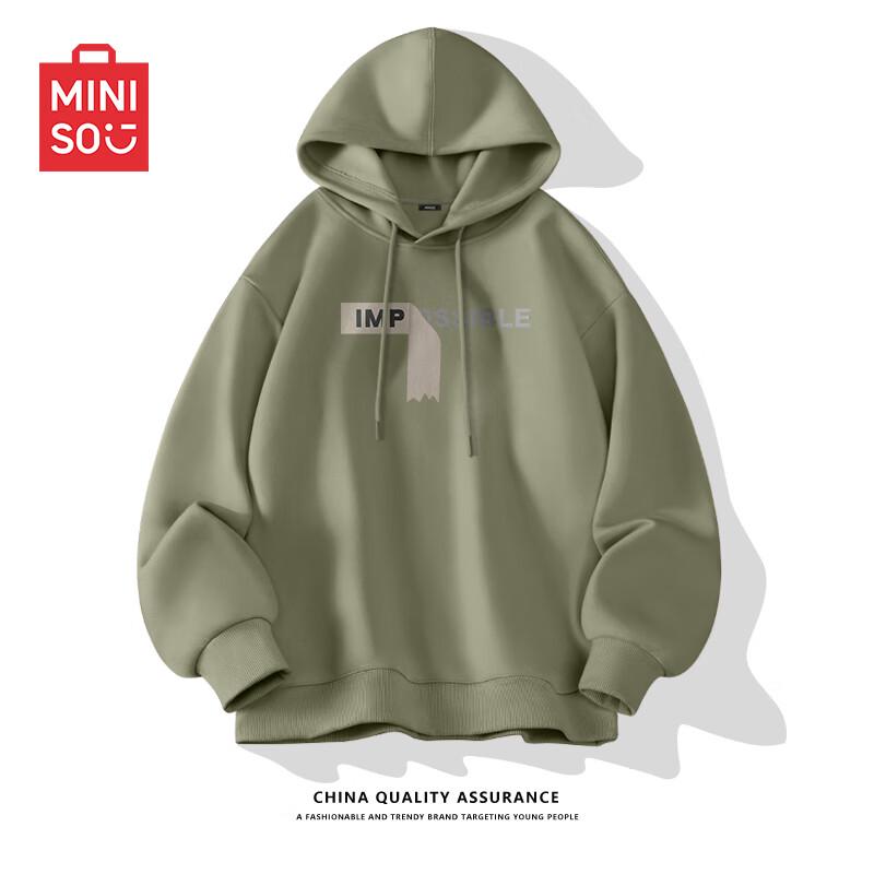 

MINISO Men s Heavyweight Hooded Sweatshirt L
