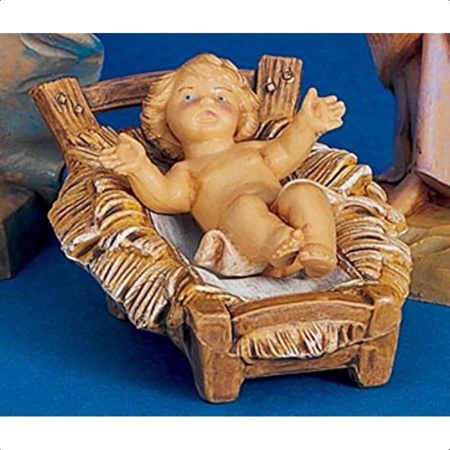 

Романская 5-дюймовая фигурка Младенца Иисуса для рождественского вертепа, ручной работы и расписанная United States