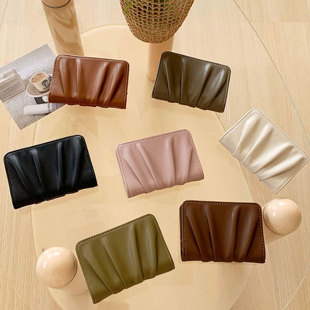 Korean Style Simplified Purse Sewn Mini Coin Pouch Button Short Small Bag Daily