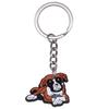 New Arrival Adorable Pet Dogs PVC Soft Keychains Bag Hanging Pendant Car Keyrings Animals Key Chains Accessories Wholesale Gift