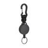 4CM Thick Steel Wire Retractable Keychain with Paracord Gourd-Shaped Carabiner