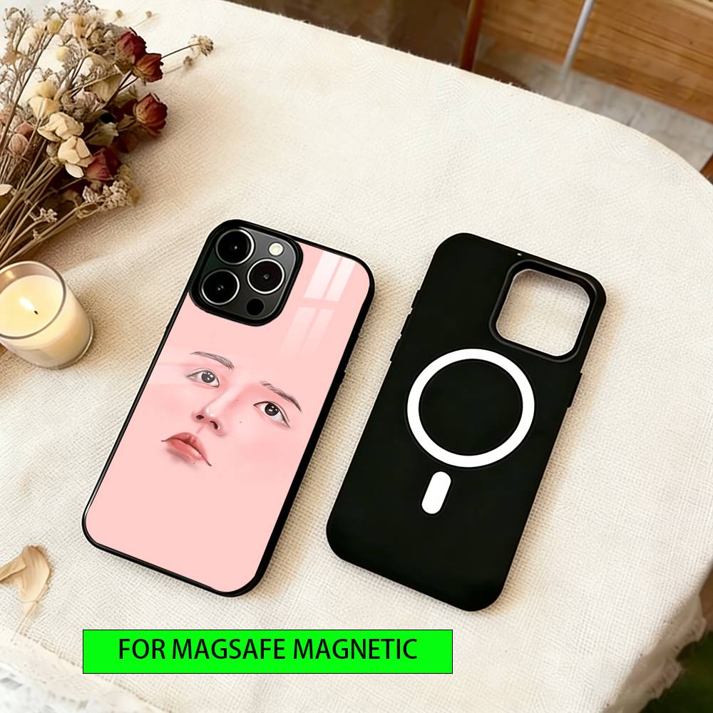Abstract facial expression Phone Case For iPhone17,16,15,14,13,12,11 Plus,Pro Magnetic For Magsafe Wireless Charging