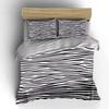 Zebra Stripe Black and White Bedding Set Bedding Set (1 Duvet Cover, 2 Pillowcases, Duvet Not Included)