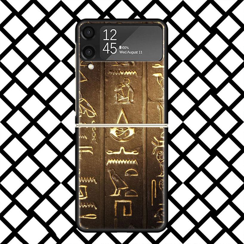 

Egypt Nefertiti Anubis Pharaoh Phone Case For Samsung Z Flip 7 6 5 4 3 Galaxy ZFLIP7 ZFlip6 5G Flip5 Flip4 Flip3 5g Black Hard C Samsung Z Flip 4
