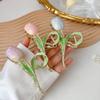 New Tulip Hair Claw Flower Grace Shark Clip Headdress Vintage Ponytail Claw Clip Trendy Sweet HAIR CLIP FOR GIRL Hair Jewelry