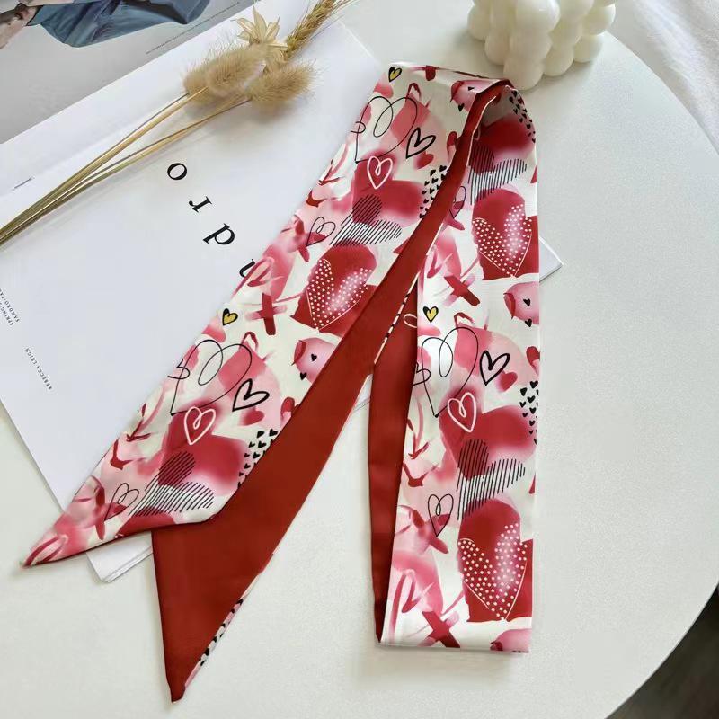 Korean Style Silk Scarf and Hairband Set - Versatile Women's Accessory for Summer