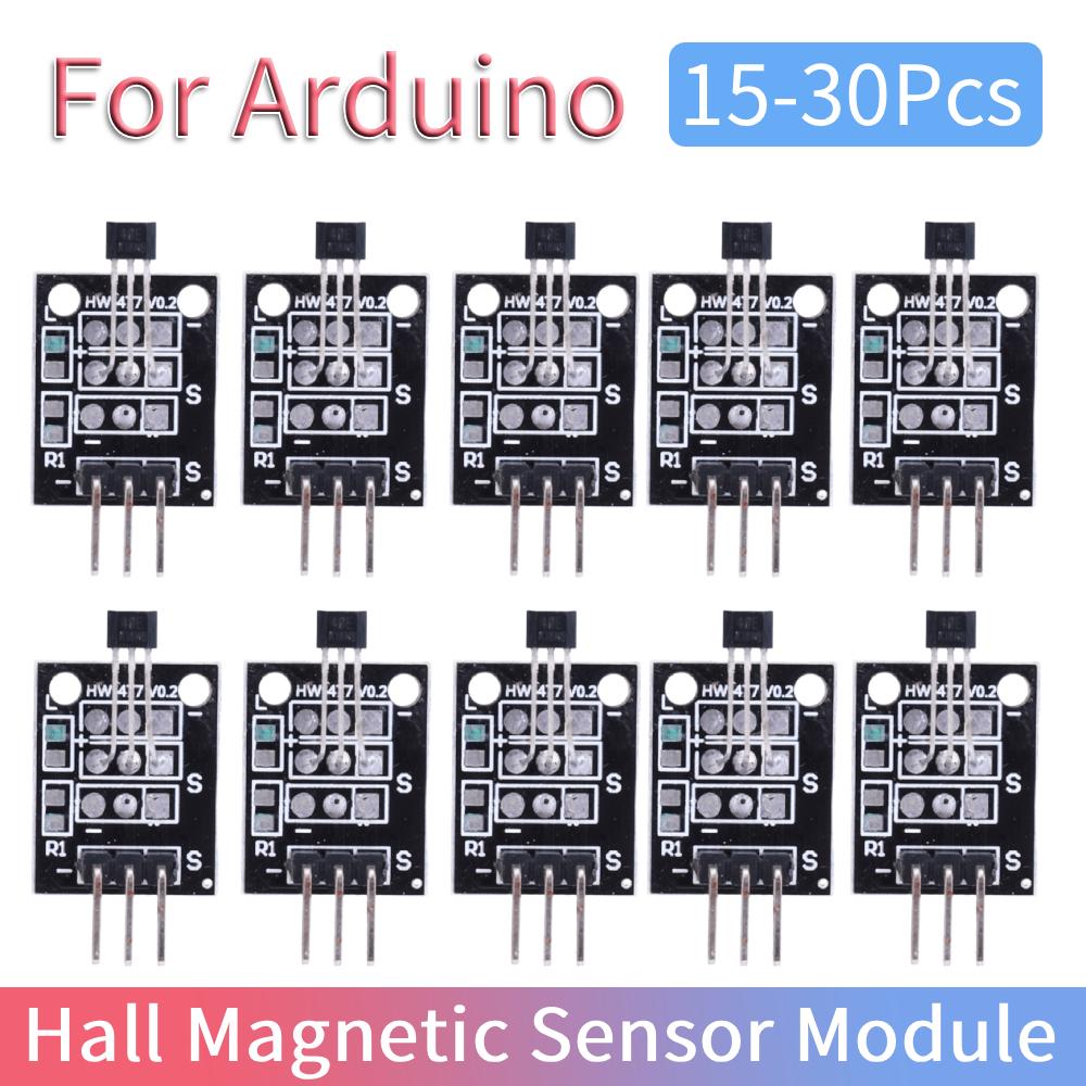 15/20/30 Pcs KY-003 Magnetic Switch Sensor Module A3144 Standard Hall Effect Magnetic Sensor Module Works with Arduino Boards