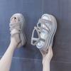 Fashion 2025 Spring/Summer New Interior Height Roman Sandals Women's Thick Bottom Fashion Sponge Cake Slope Heel Sports Sandals