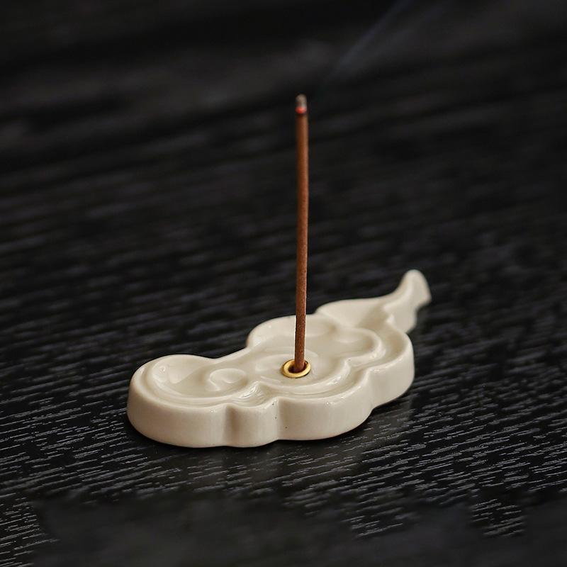 Ceramic Incense Stick Holder Chinese Style Incense Burner Censer Base Ornaments Yoga Office Home Decoration