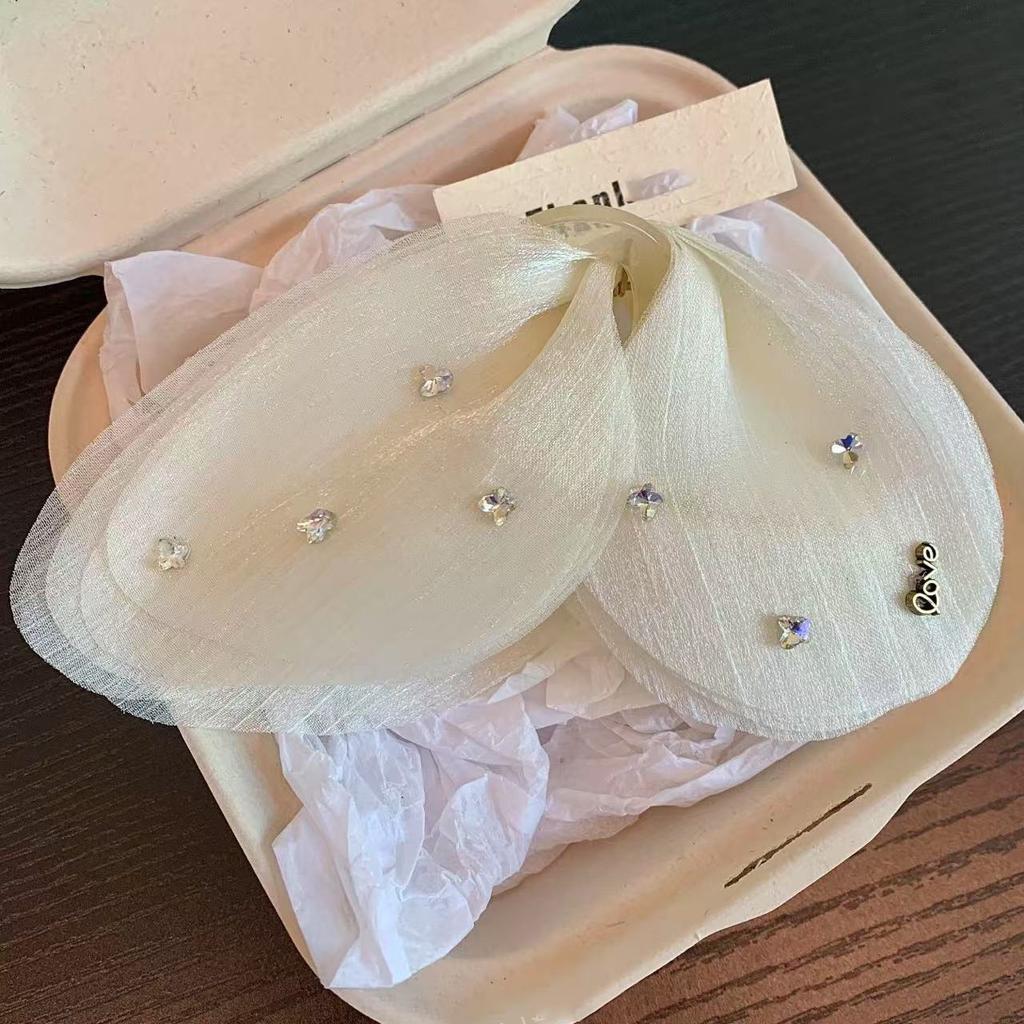 Acrylic Tulle Butterfly Hairpin, Super Fairy Temperament Versatile Plate Hairpin, Simple and High-end Fashion Hair Accessories Woman