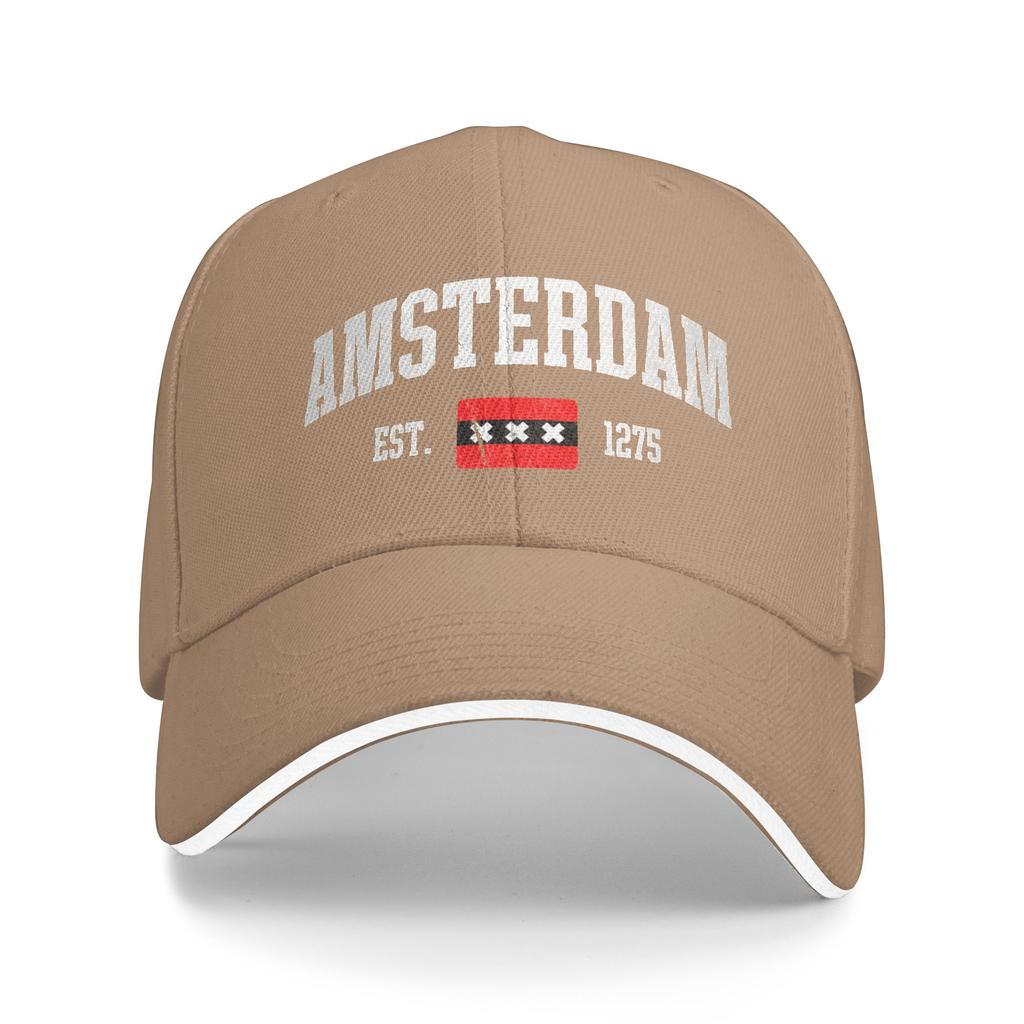 Cappellino da baseball unisex con bandiera di Amsterdam Est   Sole dei Paesi Bassi Estate Unisex Unisex Cappellino Trucker Personalizzato Vendita all'ingrosso Sportivo Snapback